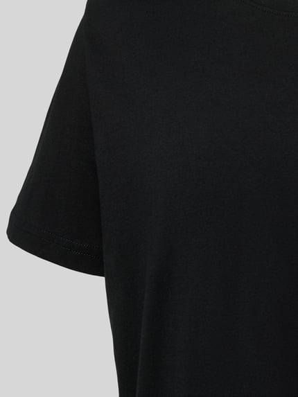Produktfoto, T-Shirt aus reiner Baumwolle im 2er-Pack von Christian Berg Men, schwarze Bio-Baumwolle, feine Struktur, Rundhalsausschnitt