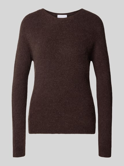 Rich & Royal Strickpullover mit gerippten Abschlüssen Dunkelbraun 2