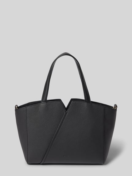 Produktfoto, Henkeltasche aus Rindsleder Modell 'REVERS' von BOSS in Optik: Unifarben mit Verschluss: Reißverschluss, Hauptfach, Reißverschlussfach innen, Logo-Applikation, Label-Prägung, Tragehenkel, abnehmbarer Schulterriemen, Form: Rechteckig, Material: Echtleder