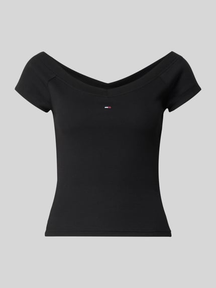 Slim fit T-shirt van katoenmix Shop The Look MANNEQUINE