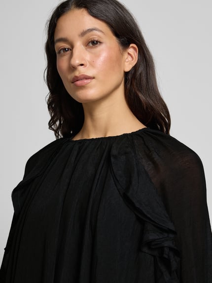 Cph Muse Sukienka o długości do kolan z mieszanki wiskozy model ‘NORMA’ Czarny 3