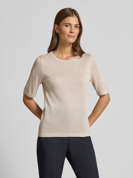 Christian Berg Woman Selection Strickpullover mit gerippten Abschlüssen Mittelgrau 4