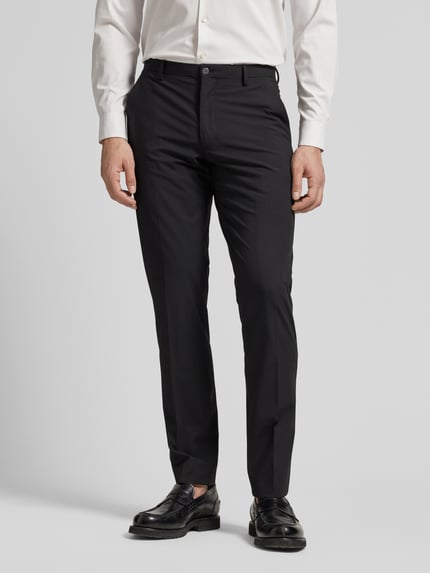 MCNEAL Slim Fit Anzughose mit Bügelfalten Black 4