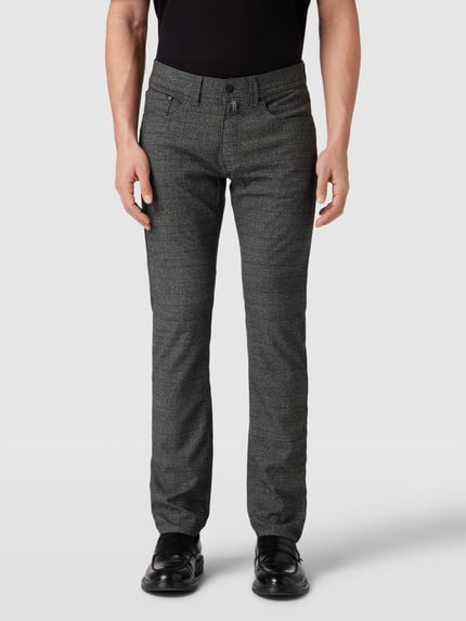 Pierre Cardin Stoffhose mit Strukturmuster Modell 'Lyon' Mittelgrau 4