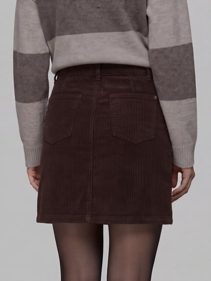 s.Oliver RED LABEL Rock mit Cordstruktur Mittelbraun 3