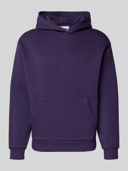 REVIEW Hoodie mit Label-Print Lila 2