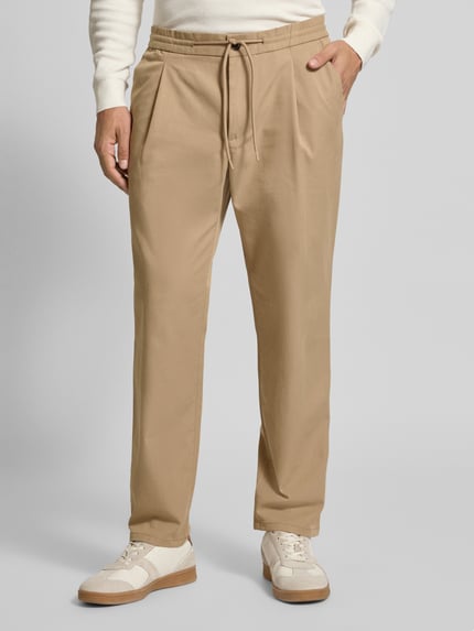 MCNEAL regular fit stoffen broek met achterzakken Beige - 4
