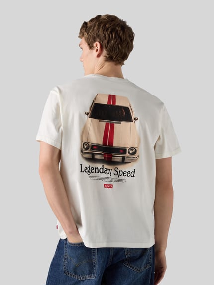 Levi's® Relaxed Fit T-Shirt aus reiner Baumwolle Offwhite 1