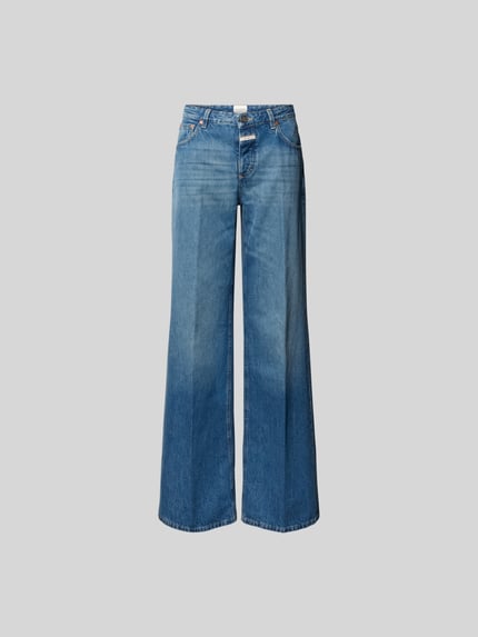 Closed Flared Fit Jeans mit Logo-Patch Jeansblau 2
