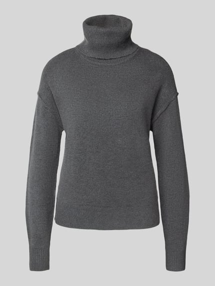 Christian Berg Woman Relaxed fit coltrui met breistructuur Donkergrijs - 2