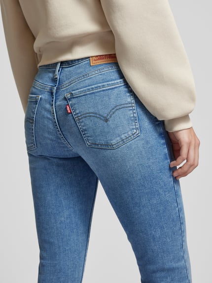 Levi's® Super skinny fit jeans in 5-pocketmodel, model '710™' Lichtblauw - 3
