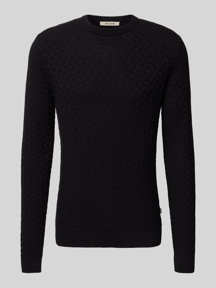 ONLY & SONS Regular Fit Strickpullover mit Strukturmuster Modell 'KALLE' Black 2