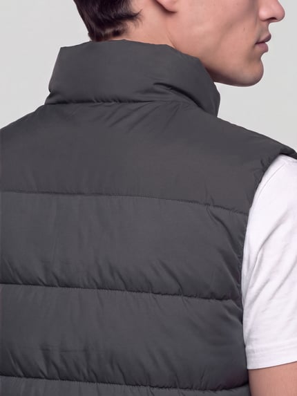 ONLY & SONS Steppweste mit hohem Stehkragen Graphit 3