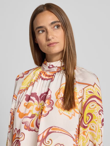 HERZENS Blusenshirt mit Stehkragen Altrosa 3