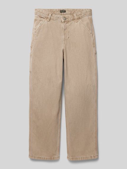 JACK & JONES Chinosy z ozdobnymi szwami model ‘ALEX’ Kamienny 1