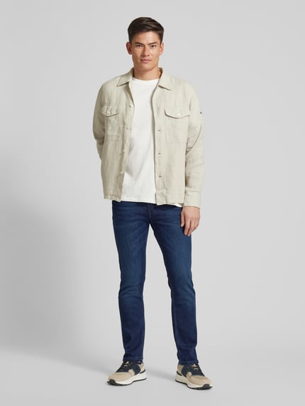 BOSS Orange Slim Fit Jeans mit Label-Detail Modell 'DELAWARE' Jeansblau 1