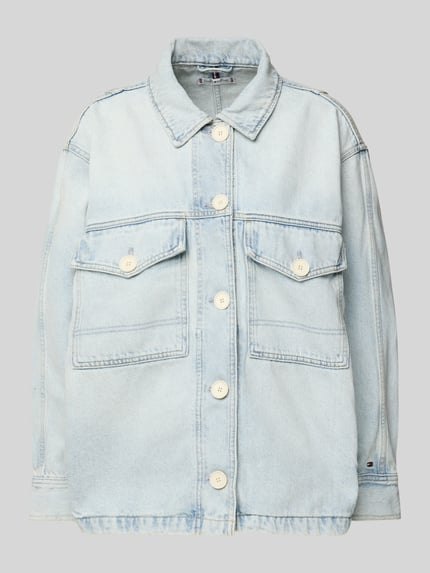 Tommy Hilfiger Kurtka jeansowa o kroju oversized z mieszanki bawełny i lyocellu Jasnoniebieski 2