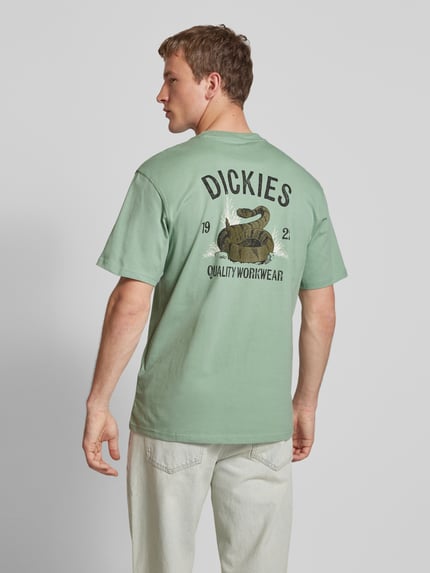 Dickies T-shirt z nadrukiem z logo Miętowy 5