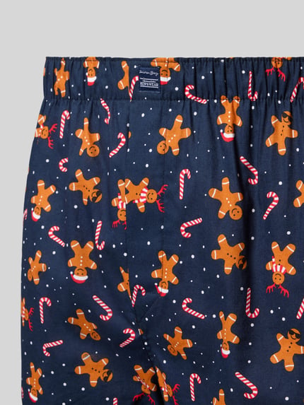 Christian Berg Men Boxershorts im Allover-Look mit elastischem Bund Mittelbraun 2