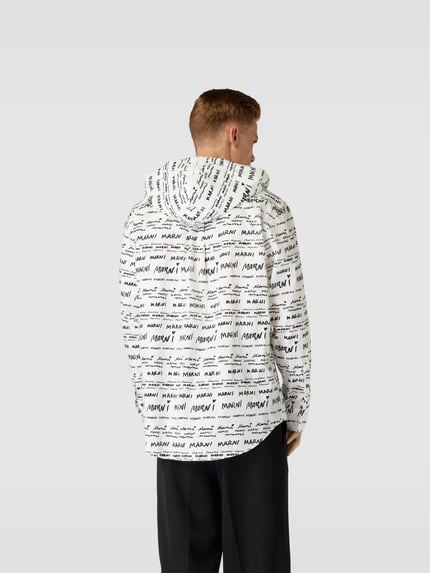 Marni oversized hoodie met labelprint Wit - 5