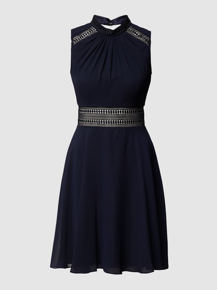 VM by Vera Mont Ärmelloses Kleid mit Stickereien Dunkelblau 2