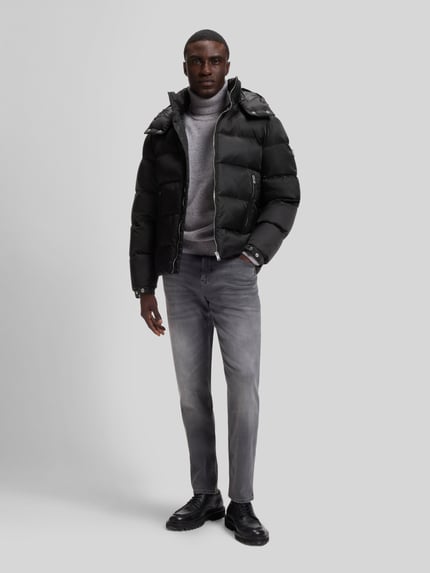 BOSS Regular Fit Daunenjacke mit abnehmbarer Kapuze Black 1