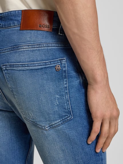 BOSS Orange Slim fit jeans van katoenmix, model 'DELAWARE BO' Lichtblauw - 3