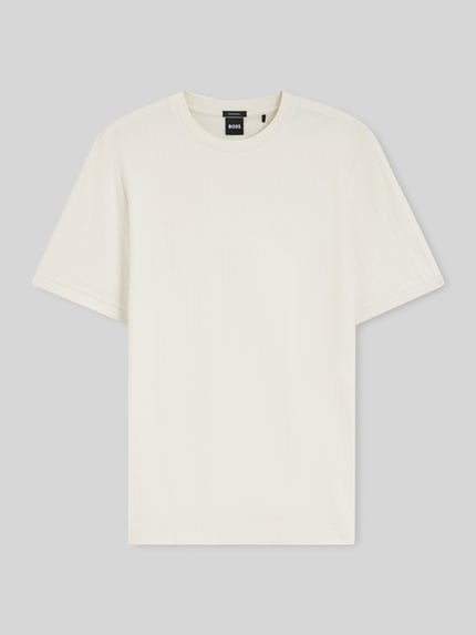 BOSS Regular Fit T-Shirt aus reiner Baumwolle Modell 'H-THOMPSON 321' Offwhite 2