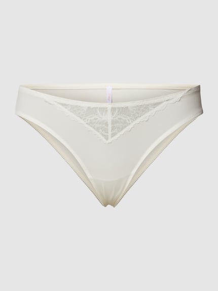Mey Slip met stretchgehalte en kanten afwerking model 'Luxurious' Ecru - 2