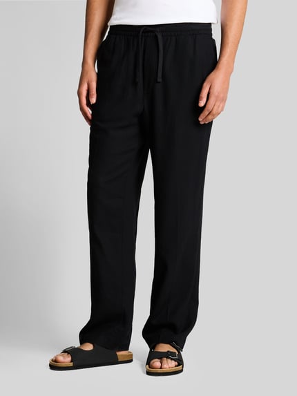 Tom Tailor Denim Regular Fit Hose aus Viskose-Leinen-Mix Black 4