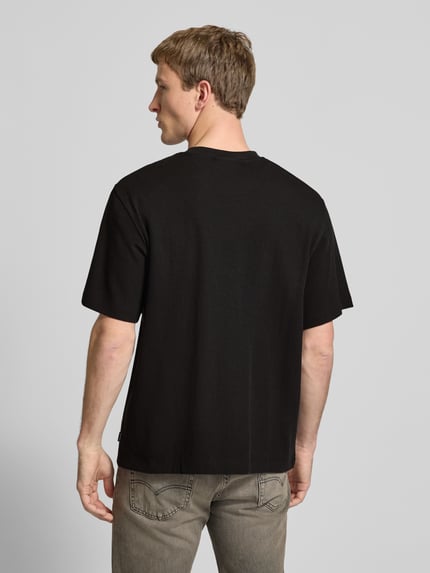 JACK & JONES T-Shirt mit Ripp-Optik Modell 'HARRISON' Black 5