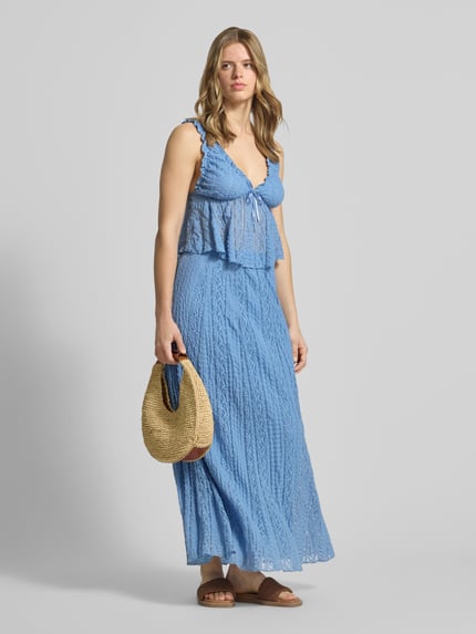 Gina Tricot Top van kant met strikdetail Hemelsblauw - 1