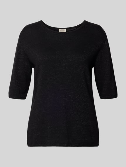 Gebreid shirt van wolmix met ronde hals Shop The Look MANNEQUINE