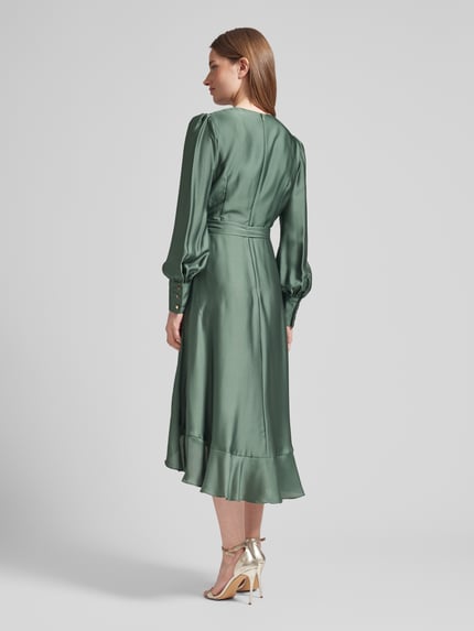 SWING Cocktailkleid mit Bindegürtel Gruen 5