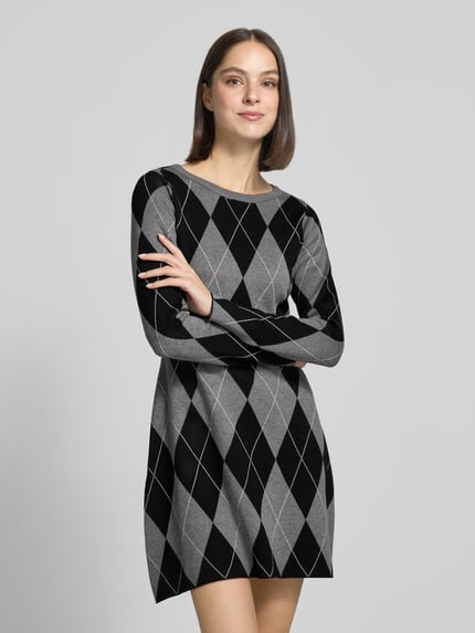 VERO MODA Strickkleid mit Seitenschlitzen Dunkelgrau 4