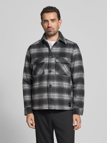 MCNEAL Regular fit overhemdjack met wol Middengrijs - 4
