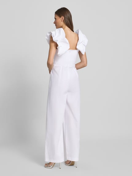 Rinascimento Cocktail-jumpsuit met ritssluiting aan de achterkant Wit - 5