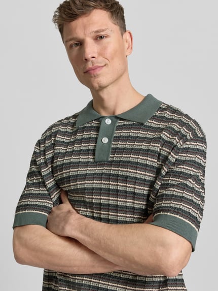 Selected Regular Fit Poloshirt aus Baumwoll-Strick Modell 'DANE' Dunkelgruen 3