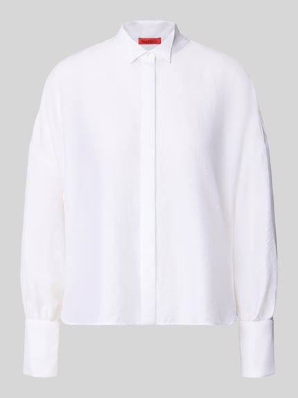 Regular fit blouse met lange mouwen van lyocellmix model 'ADESSO' Shop The Look MANNEQUINE