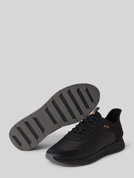 BOSS Sneakersy z profilowaną gumową podeszwą Czarny 4