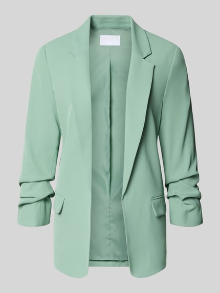 Produktfoto, Regular Fit Blazer mit Reverskragen von Jake*s Collection in hellem Grün, elastischer Material-Mix, zwei Pattentaschen, glatte Struktur