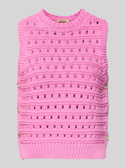 STELLA NOVA Pullunder mit Lochstickerei Pink 2