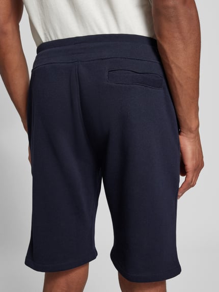 GUESS Activewear Korte broek met elastische band en tunnelkoord, model 'ALDWIN' Marineblauw - 3