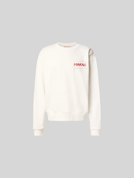 Sweatshirt mit Label-Detail Shop The Look MANNEQUINE