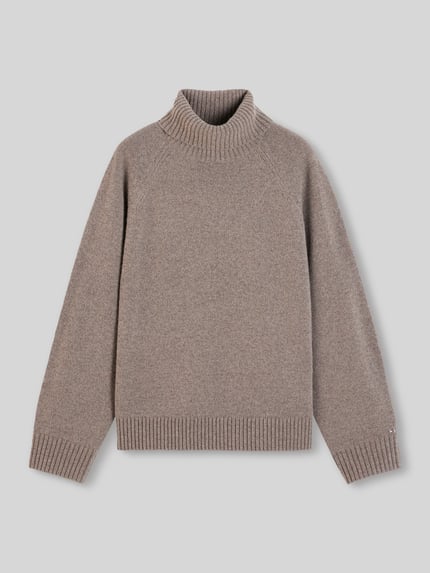 Tommy Hilfiger Relaxed Fit Turtleneck aus Woll-Mix mit Kaschmir-Anteil Hellbraun 2
