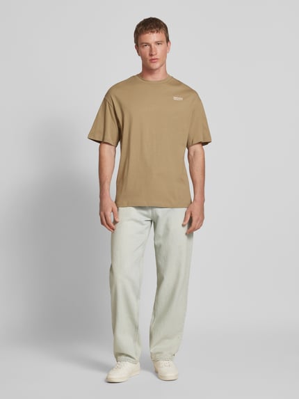 JACK & JONES T-shirt z nadrukiem z logo Beżowy 1