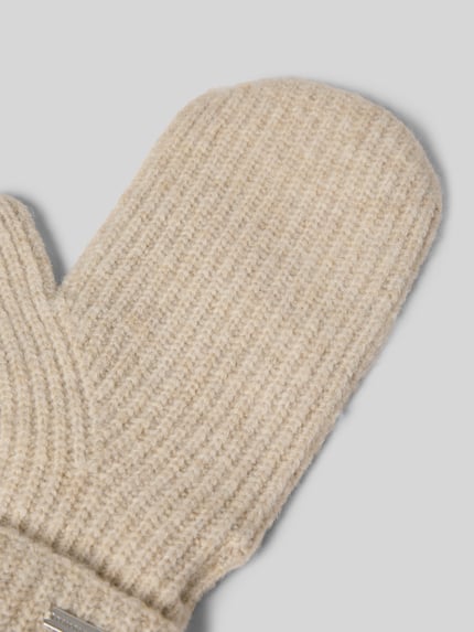 Tom Tailor Fäustlinge in Ripp-Strick-Optik Beige 3