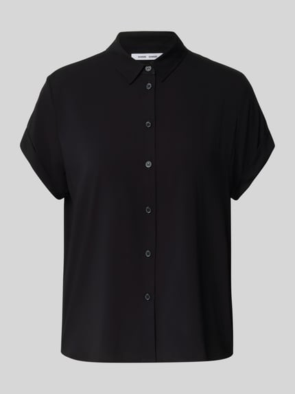 Samsøe Samsøe Hemdbluse mit Knopfleiste Modell 'MAJAN' Black 2