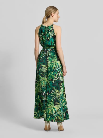 Apricot maxi-jurk met strikceintuur Lichtgroen - 5