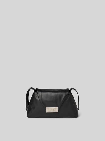 MM6 Maison Margiela Torba z uchwytami z naturalnej cielęcej skóry Czarny 2